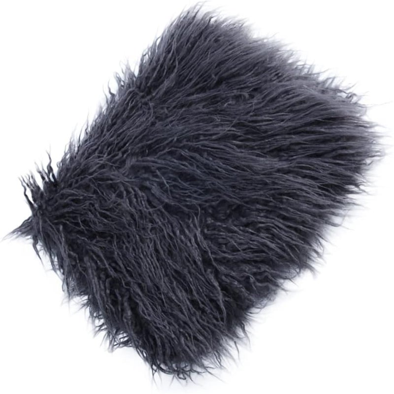 Dark Grey Runner Photo Blanket Prop Soft Comfortable Newborn Photo Mat Stretchy - Image 1